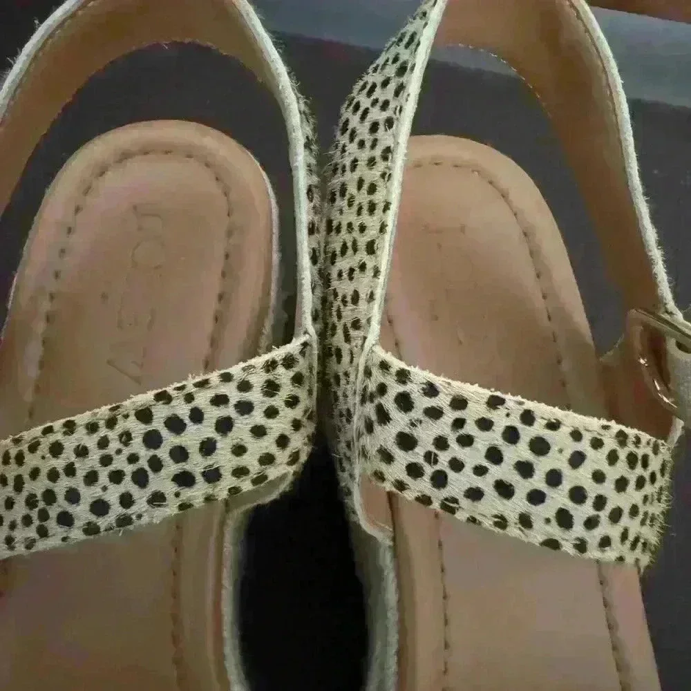 NWT J.Crew Leopard Calfhair Platform Espadrilles